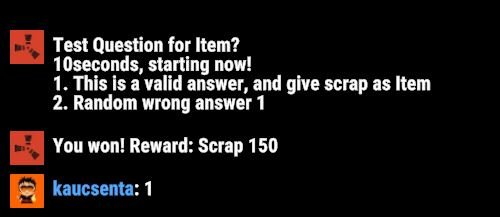 Question And Answer 2.1.0 · 聊天答题活动 · 四种奖励类型-Biu腐蚀网