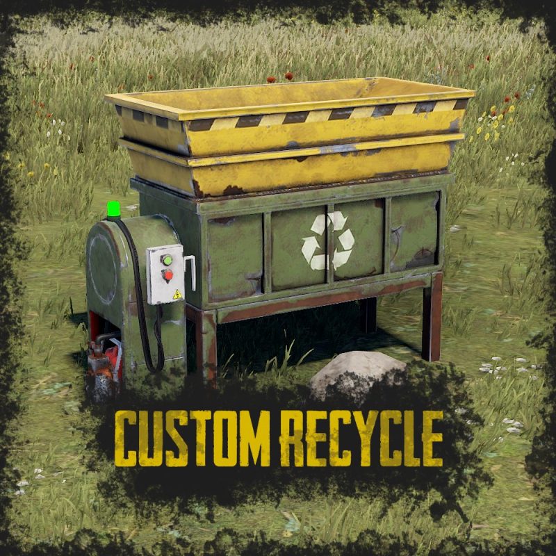 Rust 自定义回收机 Custom Recycle · 回收配方随心改 · 可放置回收机 + 等级升级提速-Biu腐蚀网