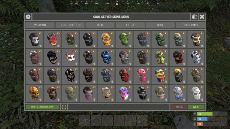 Rust 皮肤菜单 XSkinMenu · 全服皮肤管理系统 · 自动换肤 + 套装 + 权限分组-Biu腐蚀网