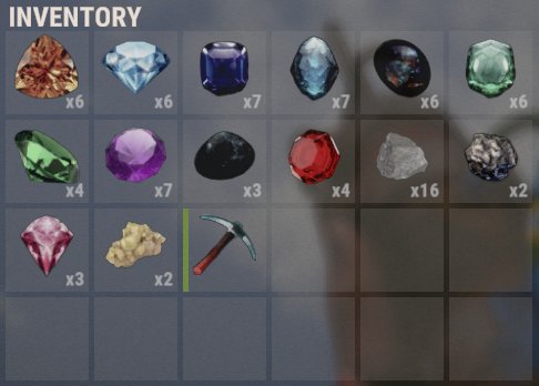 Rust 稀有矿物开采 Extraction Rare Minerals · 挖石头出宝石 · 熔炼/回收换资源-Biu腐蚀网