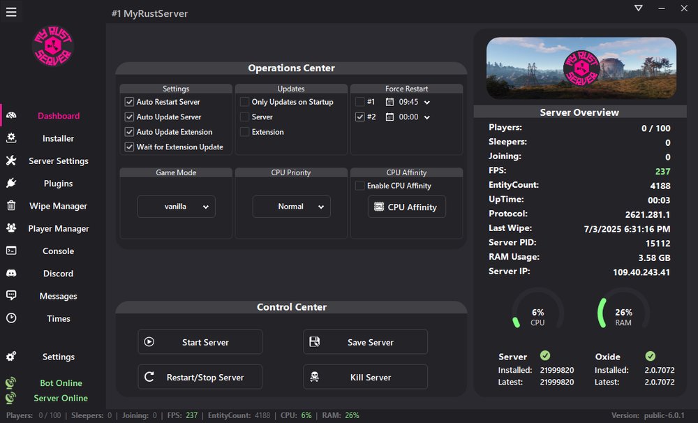 MyRustServer 6.6.0