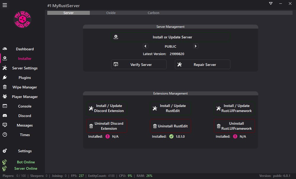 MyRustServer 6.6.0