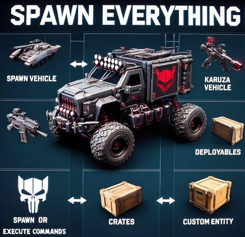 Spawn Everything 1.6.9 · 万能刷物插件 · 载具/基地/箱子/自然物/空投全都能刷-Biu腐蚀网