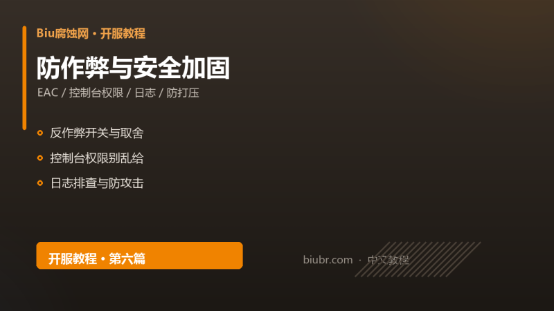 Rust 服务器防作弊与安全加固：EAC、权限、端口、日志四道防线-Biu腐蚀网